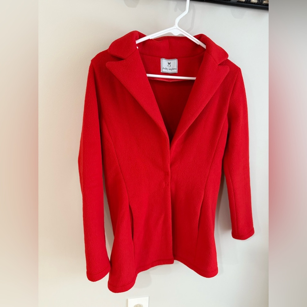 Dudley Stephens Vello Fleece Remsen Blazer Jacket - Red - Size Small - Picture 7 of 16